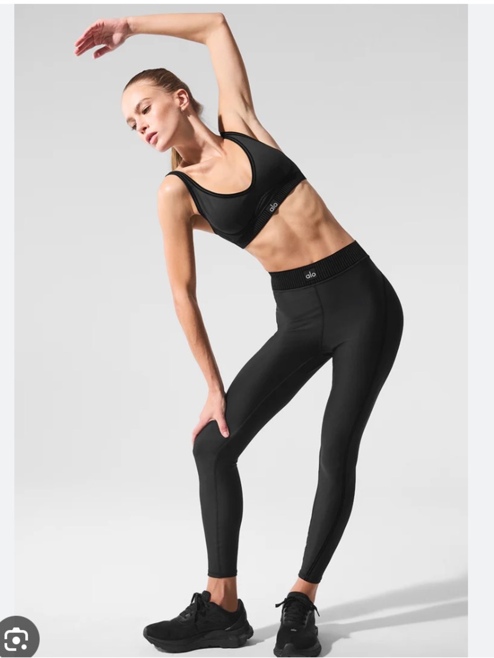 Alo airlift leggings bra set black SZ XS